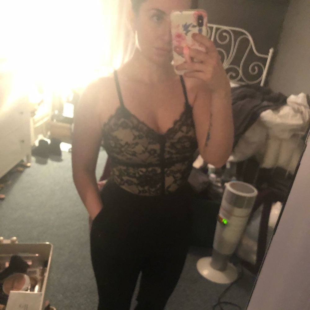 EXPRESS LACE JUMPSUIT